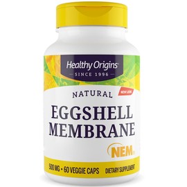 Healthy Origins, Natural Eggshell Membrane (Egg Shell Membrane), 500 mg, 60 Capsules, Laboratory Tested, Gluten Free, Soy Free, GMO Free