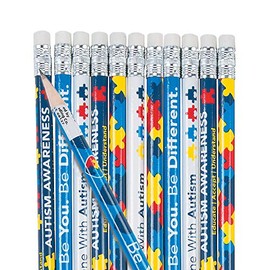 Fun Express Autism Awareness Pencils - 24 Pieces
