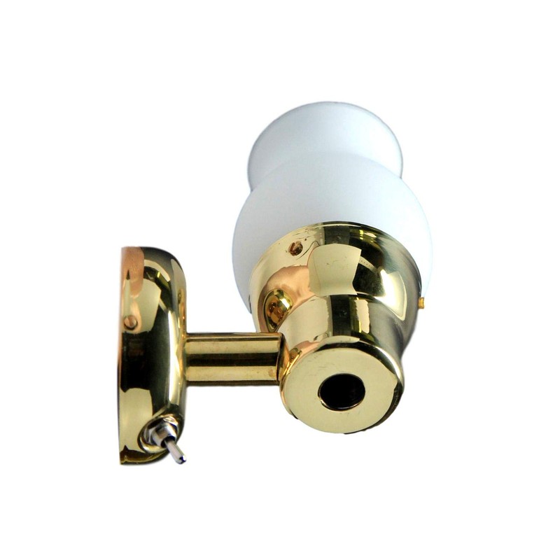 Pactrade Marine Mini LED Brass Frosted Glass Wall Light