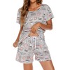 ENJOYNIGHT Womens Pajama Shorts Sets Cotton Pjs Summer Cute Sleepwear