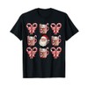 Peppermint Candy Cane & Santa Vintage Christmas Holiday T-Shirt