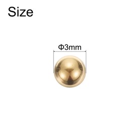 sourcing map 200pcs Precision Solid Brass Bearing Balls 3mm Industrial Brass Ball Spheres for Machinery, Automotive, and DIY