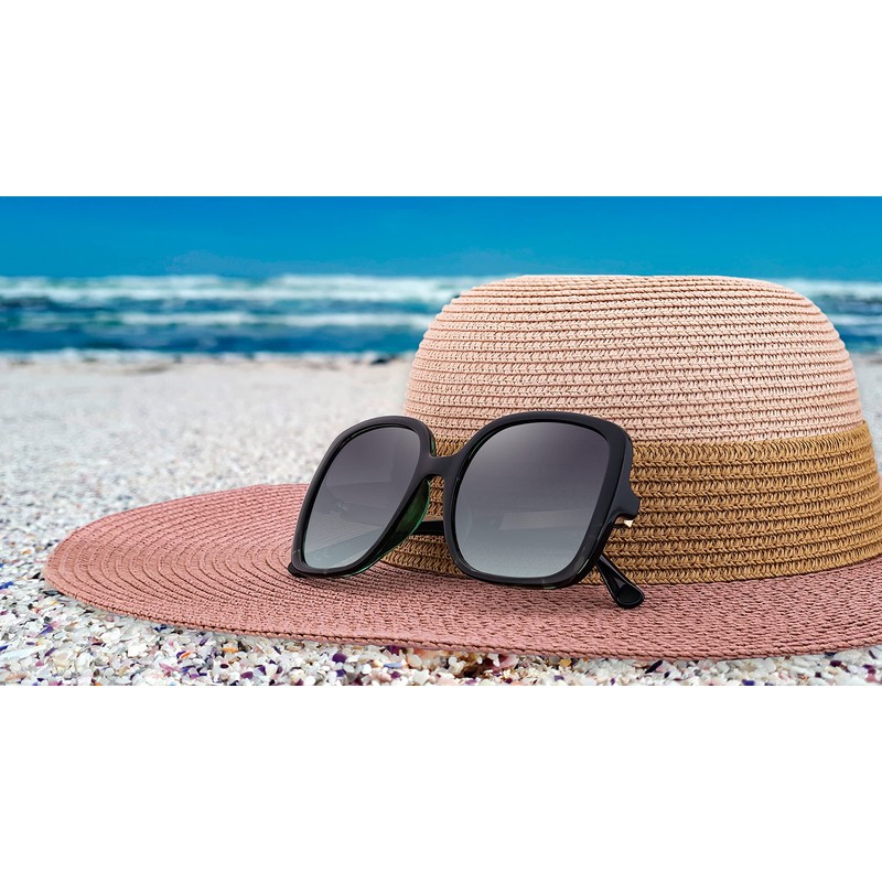 SQUAD Sunglasses for Women Adults Square Fashion with Glasses Case,