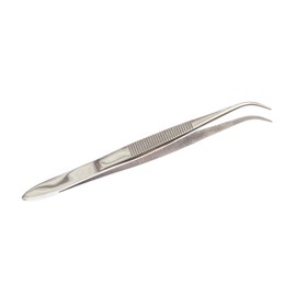 SE 3.5" Stainless Steel Curved Splinter Tweezers - 517TW