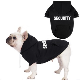 Dog Sweaters Hoodies for Large Dogs Security Ultra-Soft Fleece Dog Sweatshirt Cold Weather Pet Winter Clothes with Pocket for Small Medium Large Dogs (L (Back: 19.2",Chest: 27.6"), Security)