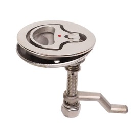 Aramox Boat Cam Latch,1060mm Adjustable Stainless Steel Floor Buckle Hatch Pull Ring With Back Plate for Marine Ship