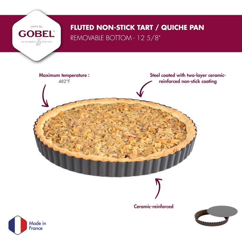Gobel Round Pastry 226450 Cinnamon Non-Stick Removable Base