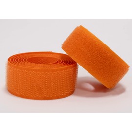 AERZETIX - C65936 - Velcro tape / roll 25 mm 1 metre - organiser/cable tie - strap for clothes bags - made of polyamide and polyester - colour: orange
