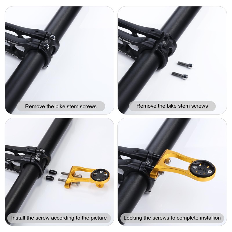 KREMORV Fahrradcomputer Out-Front Halterung für Wahoo Elemnt Wahoo Elemnt-Schraube Wahoo