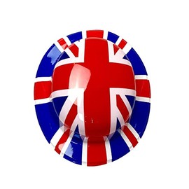 10PC Union Jack Bowler Hats Kings Coronation Fancy Dress Street Party Adult Plastic Celebration Hats Red White Blue