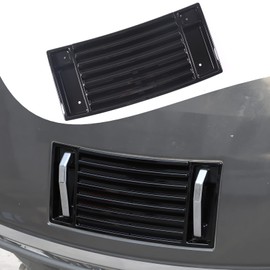 Lcojicep Hood Deck Vent Panel Covers Trim Moulding Compatible with Hummer 2003-2009 H2 Front Hood Vent Louver Cover, front hood grille trim (hood vent panel, Piano Black)