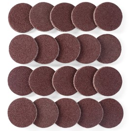 S SATC 2 Inch Hook and Loop Sanding Discs No-Hole Sandpaper 100PCS 40 Grit Orbital Sander Pads for Sanders Drill Aluminum Oxide Sandpaper Discs for Woodworking Wood Automotive Metal