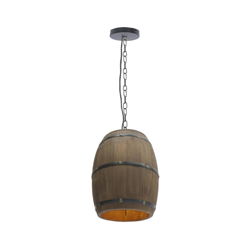 DDBESSIC Antique Wine Barrel Pendant Light Wood Bar Cafe Lights