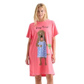 Little Blue House by Hatley Women's Nightshirt, Dog Tired, One Size