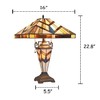 Capulina Tiffany Table Light, 3-Light Tiffany Style Table Lamp with