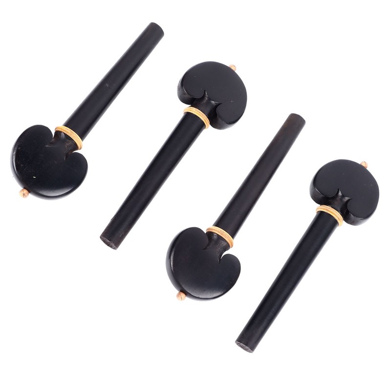 4Pcs Cello Tuning Pegs Smooth Fine Adjustment Ebony Wood Orchestral
