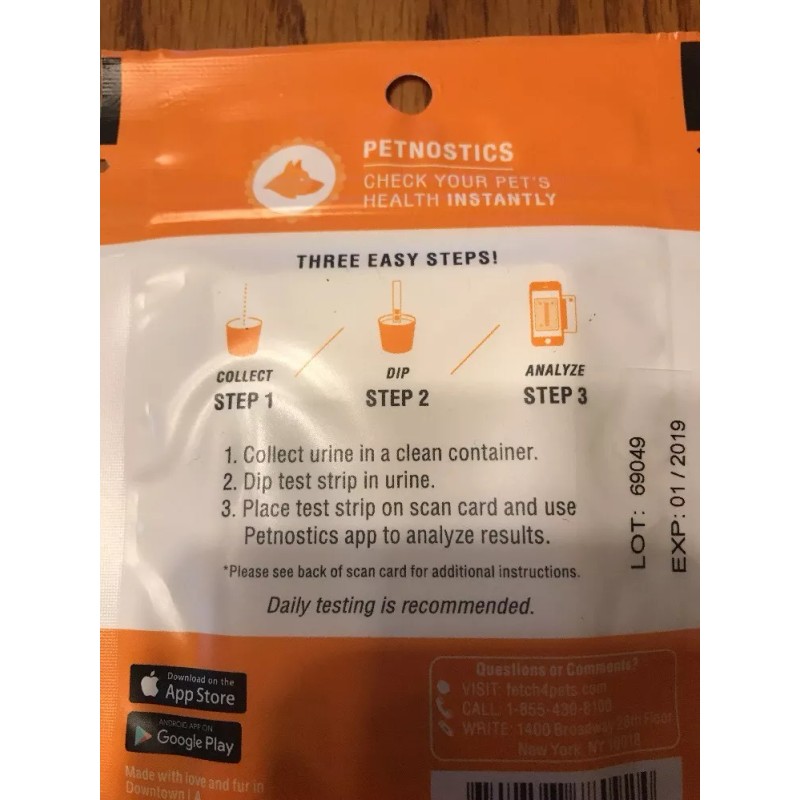 Petnostics Bladder Stones Strips Kit 3 Test Strips 5 Strips