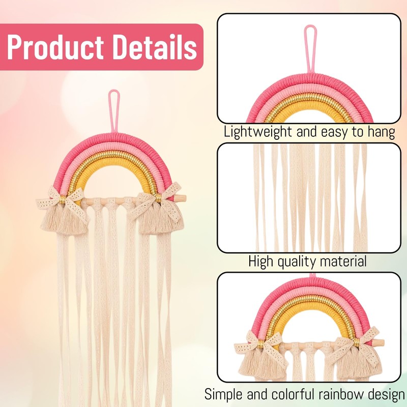 ZHLKHIOP Bow Organizer for Girls, Hairbow Organizers and Claw Clip