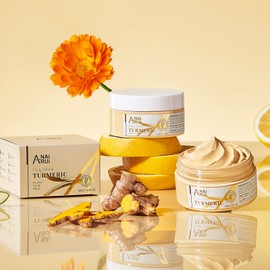 ANAIRUI Clay Face Mask, Clay Facial Mask with Turmeric for Radiant Skin, Even Skin Tone, Refining Pores, 4.23Oz