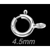 JewelryMaven 14k 1.2mm White Gold DOUBLE 4.5mm Spring Ring Clasp