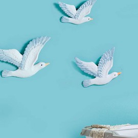 ULTNICE 3 Piezas Gaviota Decoración De La Pared Arte De La Pared Náutica Mar Pájaros Voladores Decoración Estatuilla De La Gaviota Colgante Adornos De Tórtola Vía Muerta Familiar Oficina
