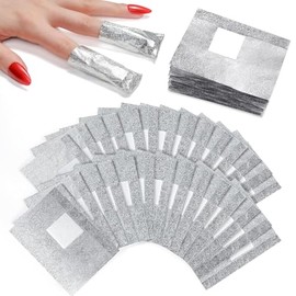 100 Pcs Almohadillas para Quitar Esmalte de Uñas, Quitaesmalte de Papel de Aluminio, Lámina de Aluminio para Esmalte de Uñas, Elimina Esmalte de Uñas 