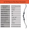 TBOW 62” ILF Recurve Bow with Gordon Limbs 30-60Lbs for