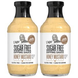 G Hughes Sugar Free, Honey Mustard Dipping Sauce - Sugar Free Honey Mustard, Gluten Free Mustard, Low Carb Honey Mustard Dressing, No Sugar -18 Oz (2-Pack)