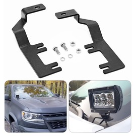 WSays Hood Ditch Light Mount Brackets for 3'' Cube LED Light Pod Compatible with Chevy Colorado Fit GMC Canyon 2015-2022