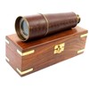 Antique Telescope Antique Brass and Leather Extendable to 50 cm