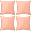 4-Pack Pillowcase, Cotton Comfortable Solid Decorative Throw Pillow Case Square