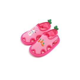 Ozkiz Noise Reducing / Canceling / Blocking 'Run Run' Indoor Slippers With Super Cushion for Children, Boys, Girls, Toddlers & Kids_Pink Bunny, US Size 1.5 (200-210)
