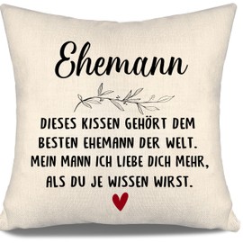 Aosumin This cushion belongs to the best husband in the world, my husband, I love you more than you will ever know, husband gift, cushion cover, birthday, gift, Valentine's Day (husband-b)