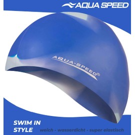 Aqua Speed Colourful Swimming Cap Waterproof + Small Microfibre Towel | Children & Adults | Cool Swimming Hat for Girls Boys | Swim Hat for Kids | Colourful Swimming Cap | Swimming Cap | 64th
