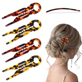 4PCS Horquillas Francesas, horquillas para cabello, Pinzas para Cabello (B) | Horquillas para ei Cabello en Forma de U Adecuadas para Todos los Estilos de Cabello de Niñas