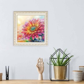 Daisy Diamond Painting Set, 5D Flowers Diamond Painting for Adults, DIY Colourful Flowers Diamond Art Kits, Full Drill Flower Diamond Painting, DIY Art Crafts for Wall Decoration (30 x 30 cm)