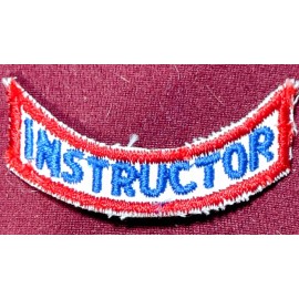 American Red Cross Instructor Semi-circle Sew On Patch 2 3/8" x 3/4"