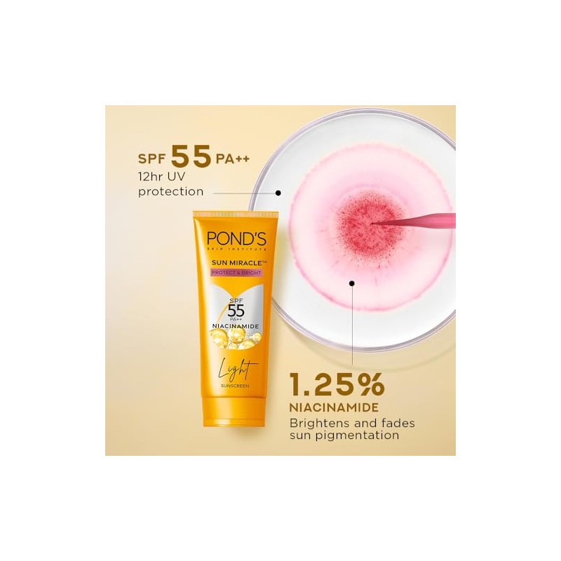 POND'S sun milagro SPF 55 PA++ protector solar ligero 1.76