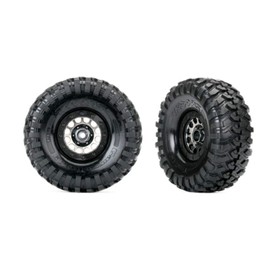 Traxxas Tires and Wheels, Assembled (Method 105 Black Chrome beadlock Wheels, Canyon Trail 1.9' Tires, Foam Inserts)