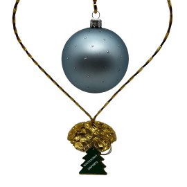 Whitehurst Set 6 Whitehurst Imports Matte Light Blue Glass Ball Glitter Christmas Ornaments