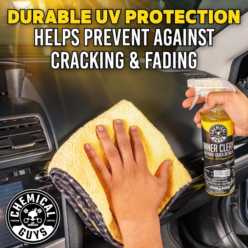 Chemical Guys Limpiador y Protector de Interiores InnerClean, Amarillo, 16