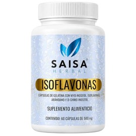 SAISA HERBAL Isoflavonas de Soya + Myo + D-Chiro Inositol, 60 Cápsulas | Suplemento Alimenticio | Bienestar Femenino y Equilibrio Natural