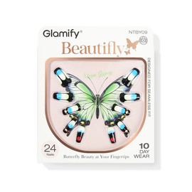 Absolute New York Beautify Press On Nail, Butterfly Beauty at Your Fingertips, 10 (NTBY09)