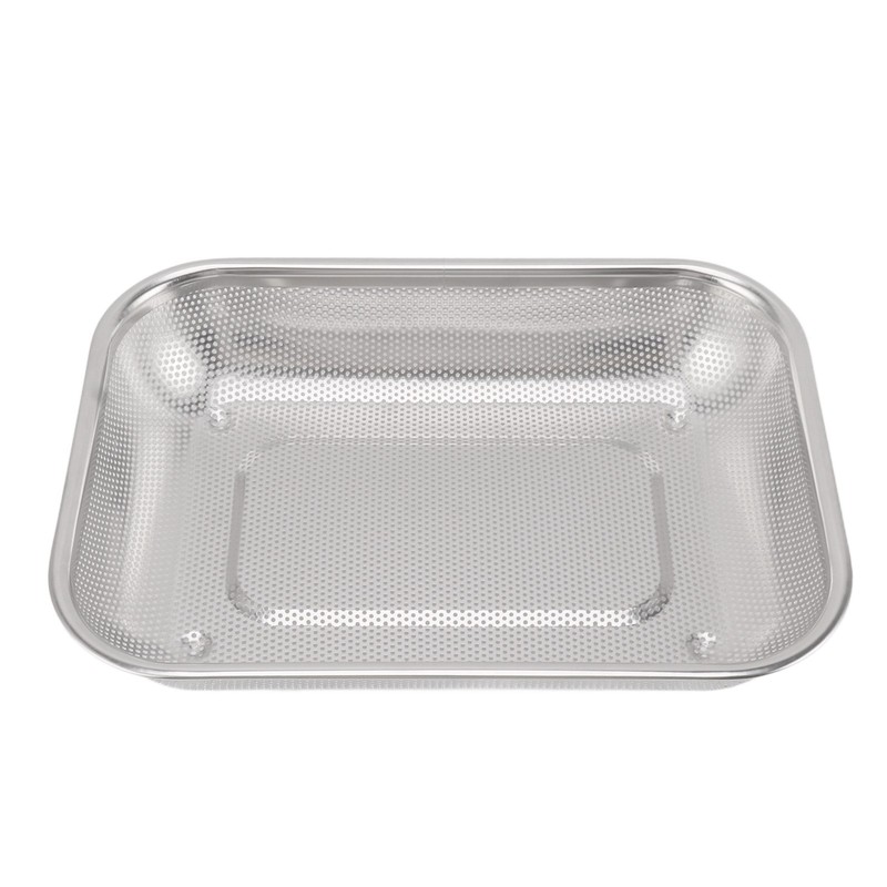 Fruit Vegetable Rectangular Strainer Basket Stainless Steel Colander Strainer Rectangle
