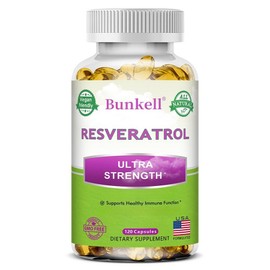 Resveratrol Capsules 1000mg - Natural, Easy to Swallow, Vegan, Gluten Free, Non-GMO, 1 Count, 60 Servings / 레스베라트롤 캡슐 1000mg - 천연 성분으로 삼키기 쉽고 비건 글루텐 프리 Non-GMO, 1개, 60회분