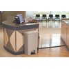 Rubbermaid Commercial Products STREAMLINE Plastic Front Step Step-On-Trash/Garbage Can/Bin, 13