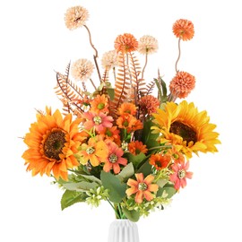 Joyblossom Artificial Flowers Like Real, Artificial Flower Bouquet Like Real, Artificial Flowers, Artificial Flowers Spring, Bouquet Artificial for Autumn Decoration, Wedding, Home, Table Decoration