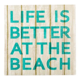 Restaurantware Assorted Paper Luncheon Napkin - at The Beach - 13" x 13" - 20 Count Box