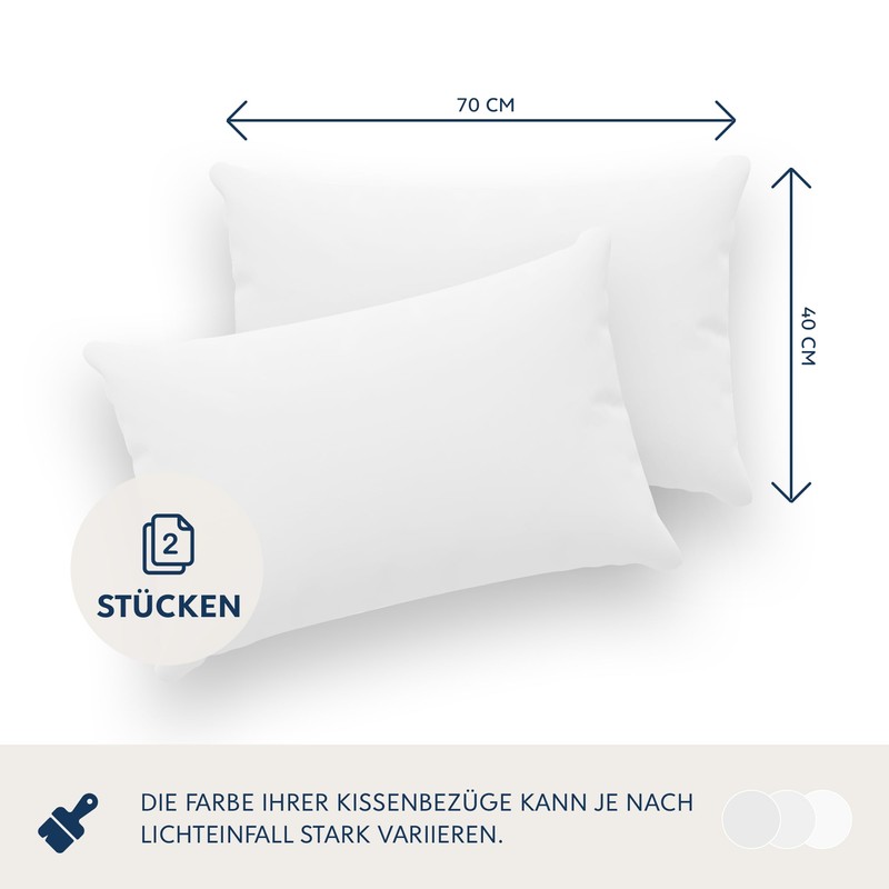 Dreamzie Pillowcases, 40 x 70 cm (Set of 2), 100%