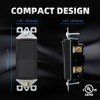 ELEGRP Matte Black Single Pole Decorator Light Switch, 15Amp, 120-277V,